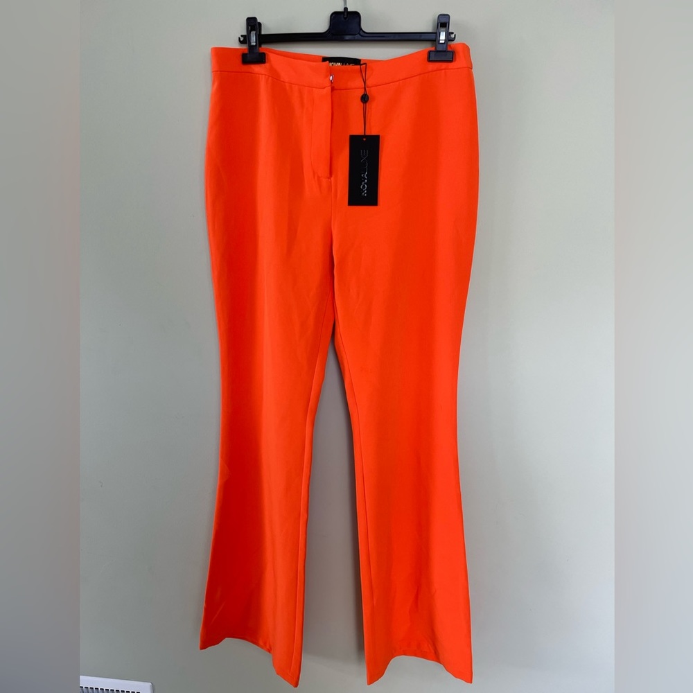 Fashion Nova Poppy Flare Pants, Size XL, Color Orange